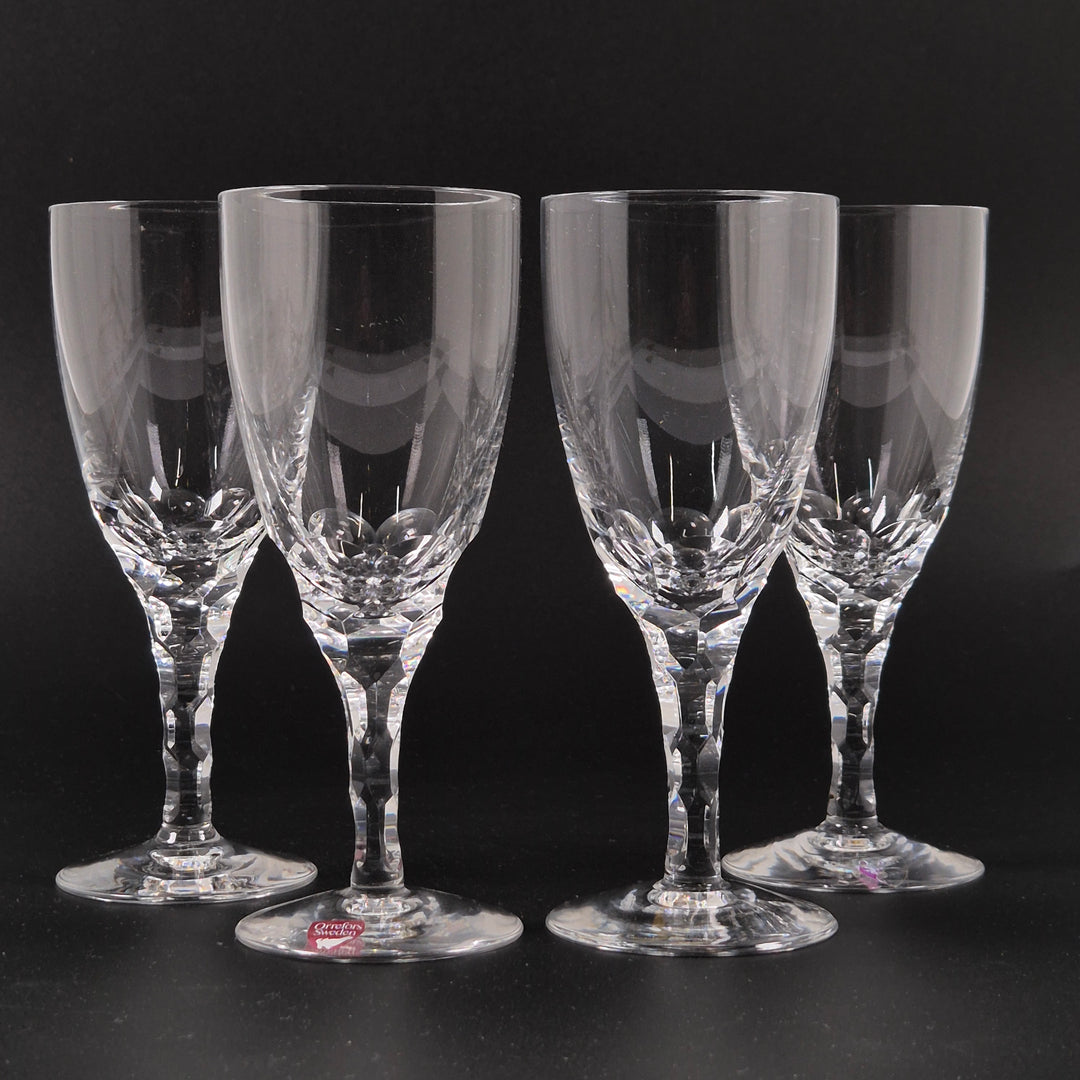 Orrefors eleganta kristallstil vinglas set om fyra