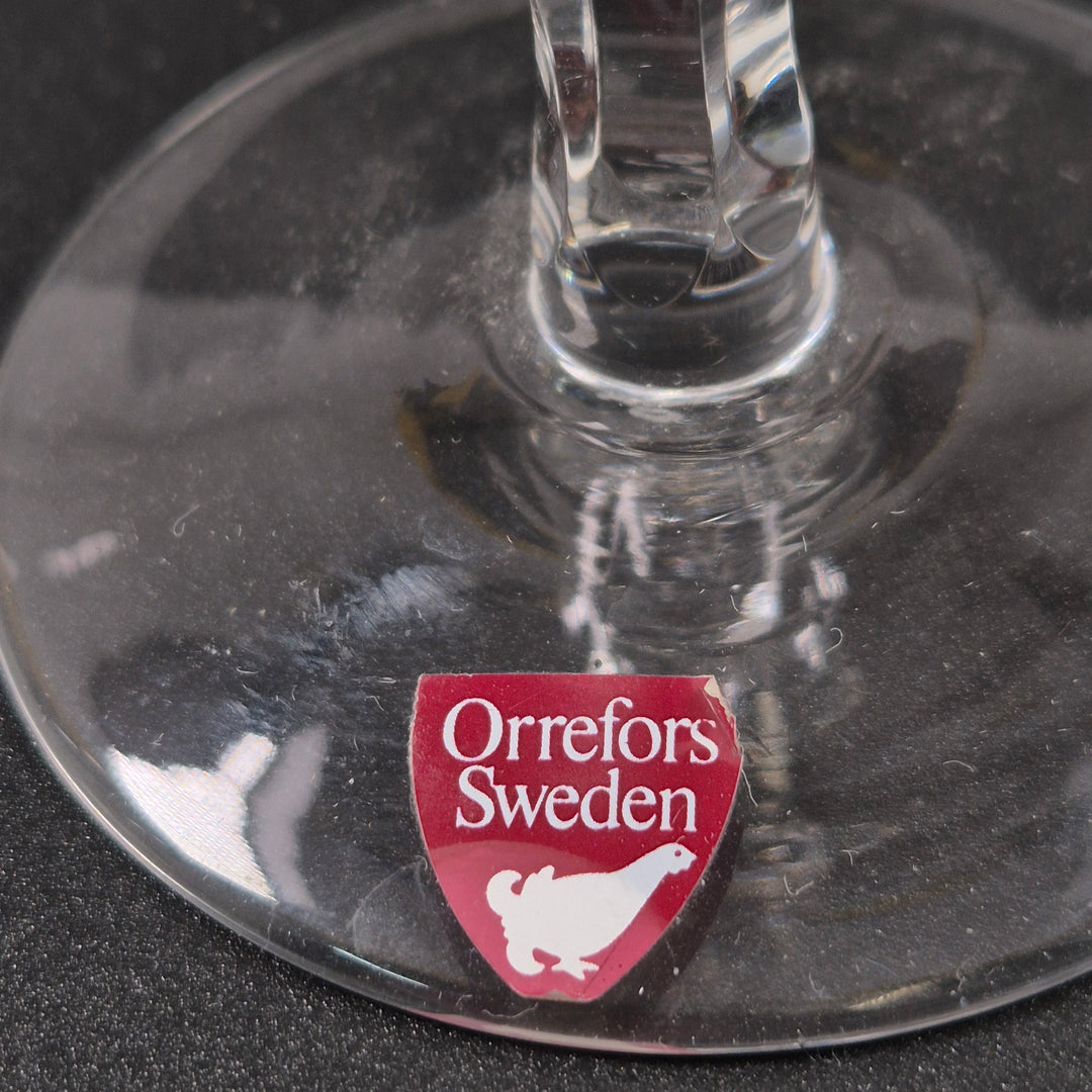 Orrefors eleganta kristallstil vinglas set om fyra