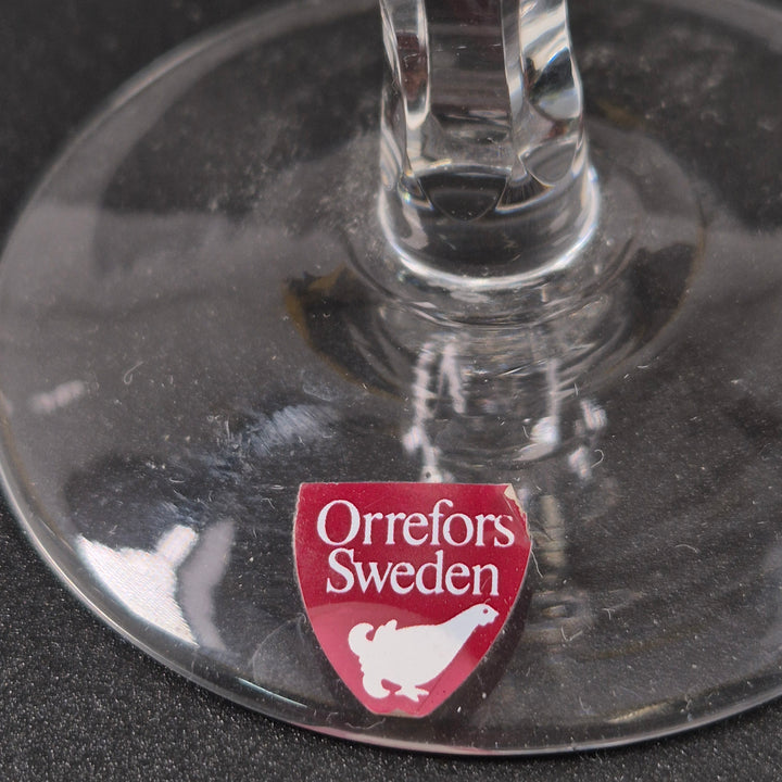 Orrefors eleganta kristallstil vinglas set om fyra