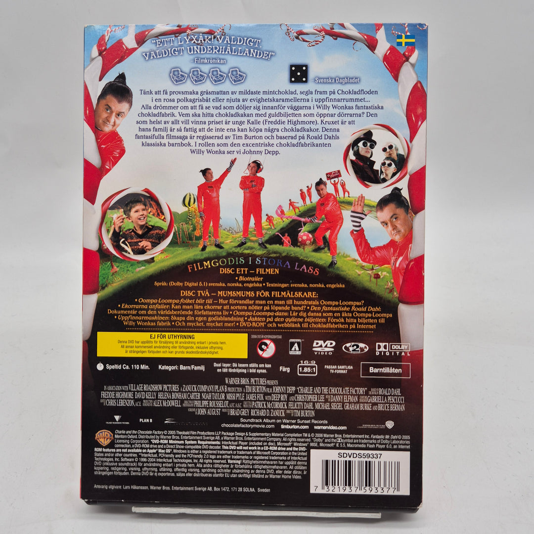 Kalle och chokladfabriken tvådisc specialutgåva DVD