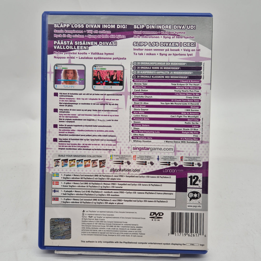SingStar Anthems karaokespel PS2 retro begagnat