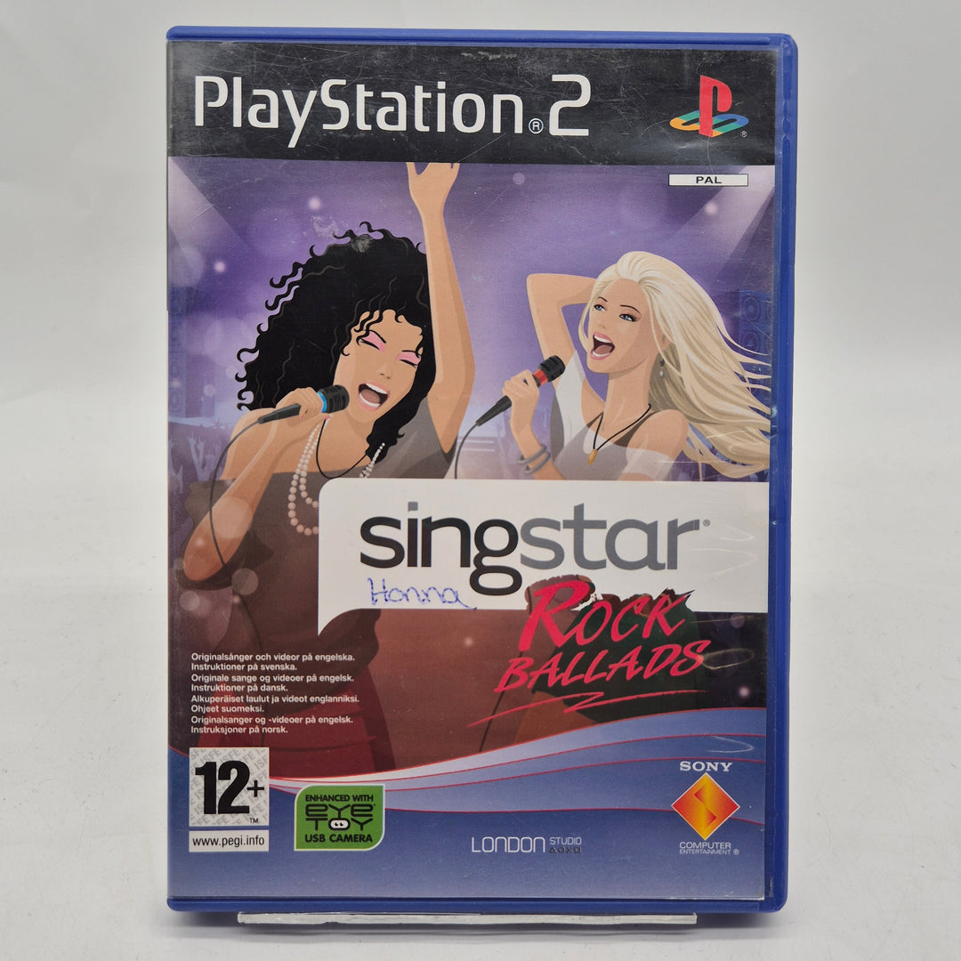 SingStar Rock Ballads PS2 retro karaokespel