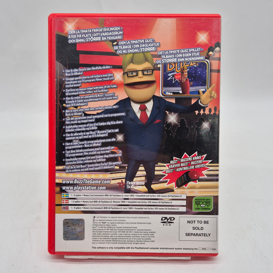 Buzz The BIG Quiz retro PS2-spel PAL