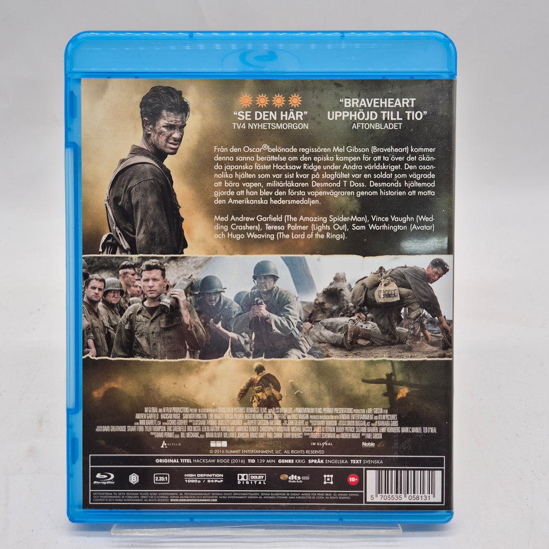 Hacksaw Ridge Blu ray krigsfilm begagnad