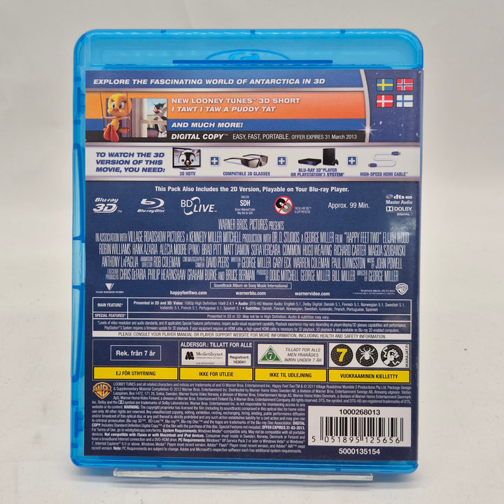 Happy Feet 2 3D Blu-ray familjefilm begagnad