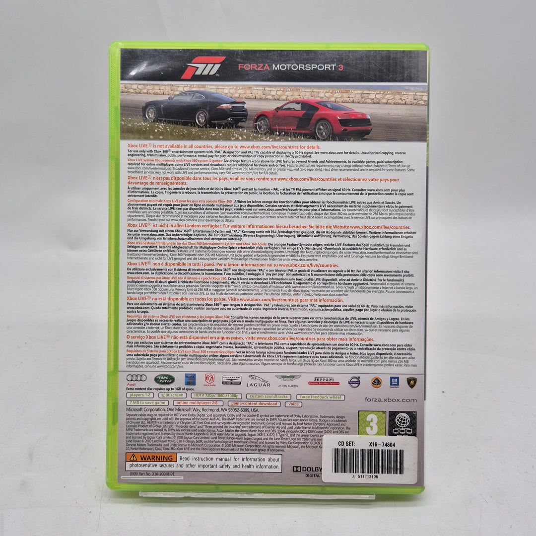 Forza Motorsport 3 Xbox 360 begagnat klassiskt spel