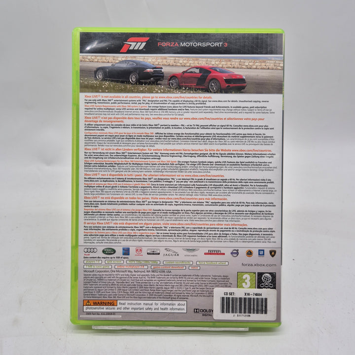 Forza Motorsport 3 Xbox 360 begagnat klassiskt spel