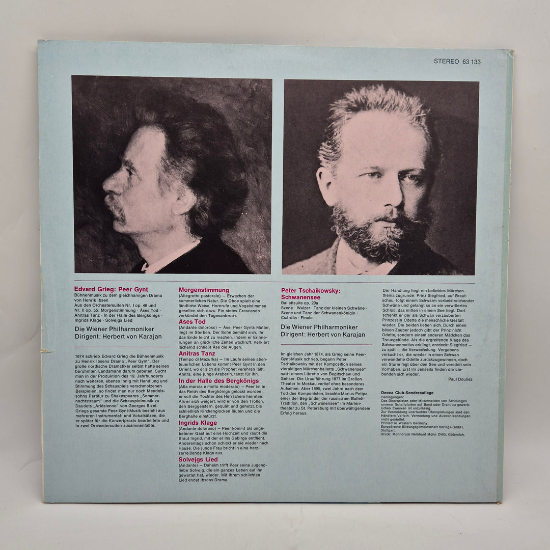 Decca vinyl LP Karajan Peer Gynt Svansjön
