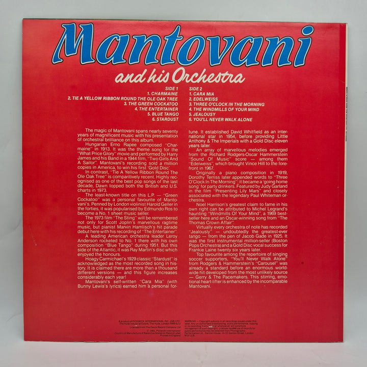 Retro LP Mantovani Beautiful Music vinylskiva