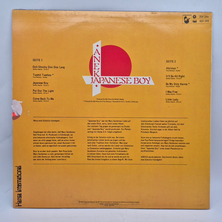 Aneka Japanese Boy retro LP vinyl