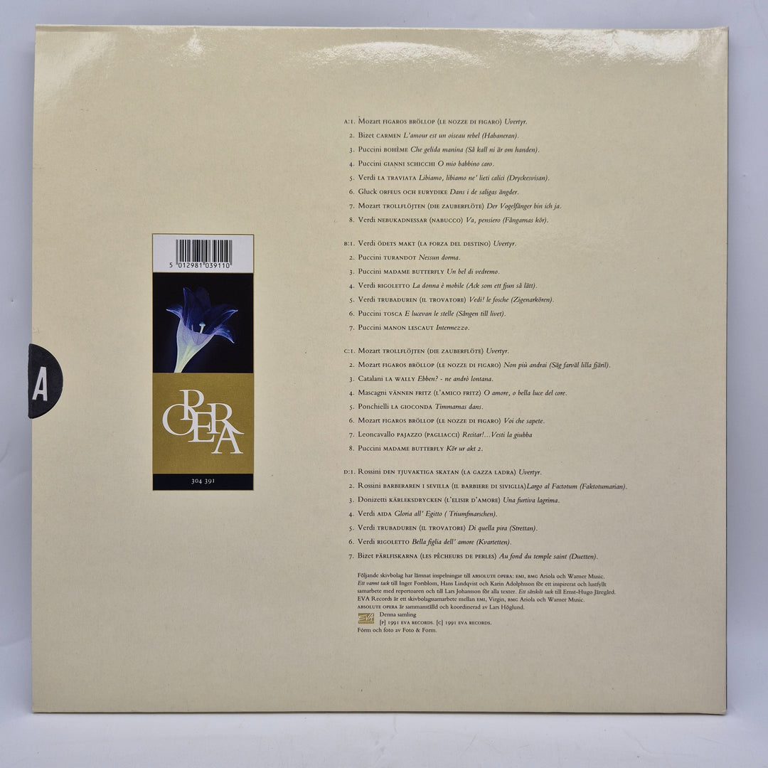Absolute Opera klassisk samlingsskiva vinyl LP