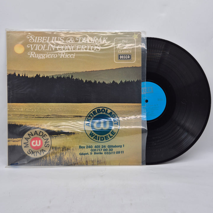 Decca LP Sibelius Dvořák klassisk violinkonsert retro