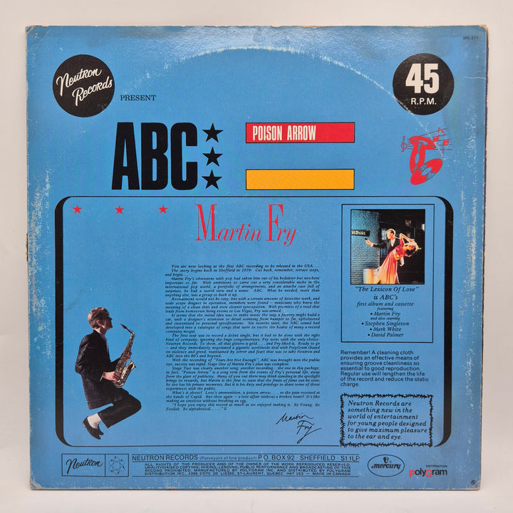 ABC Poison Arrow retro vinylsingel 1980-tal