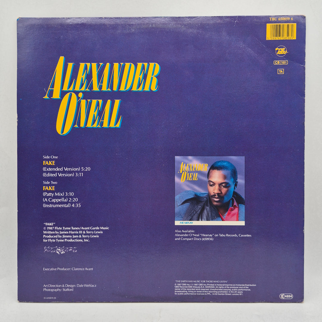 Alexander O’Neal Fake maxisingel 12 tum retro