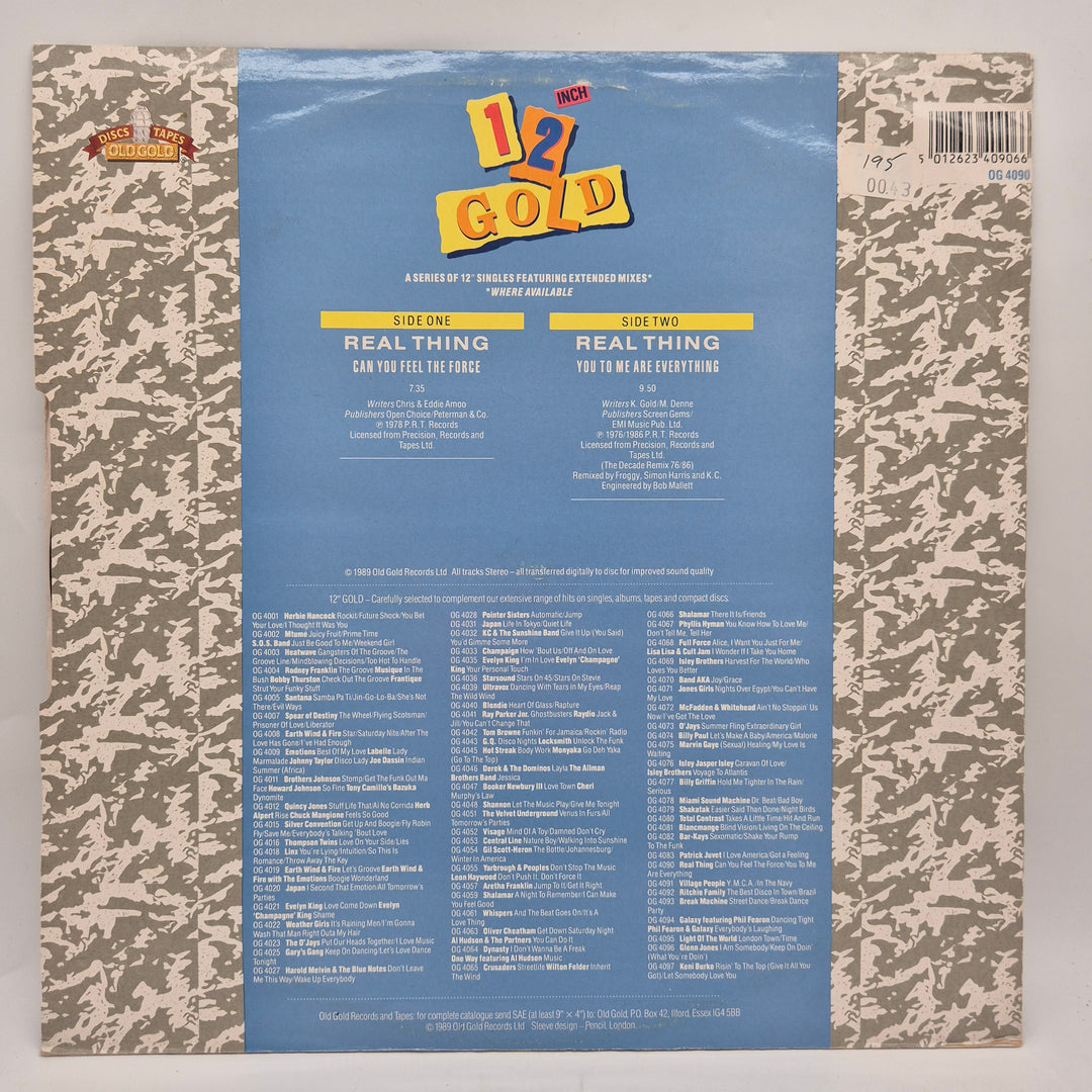Retro 12 tums vinyl Real Thing Old Gold