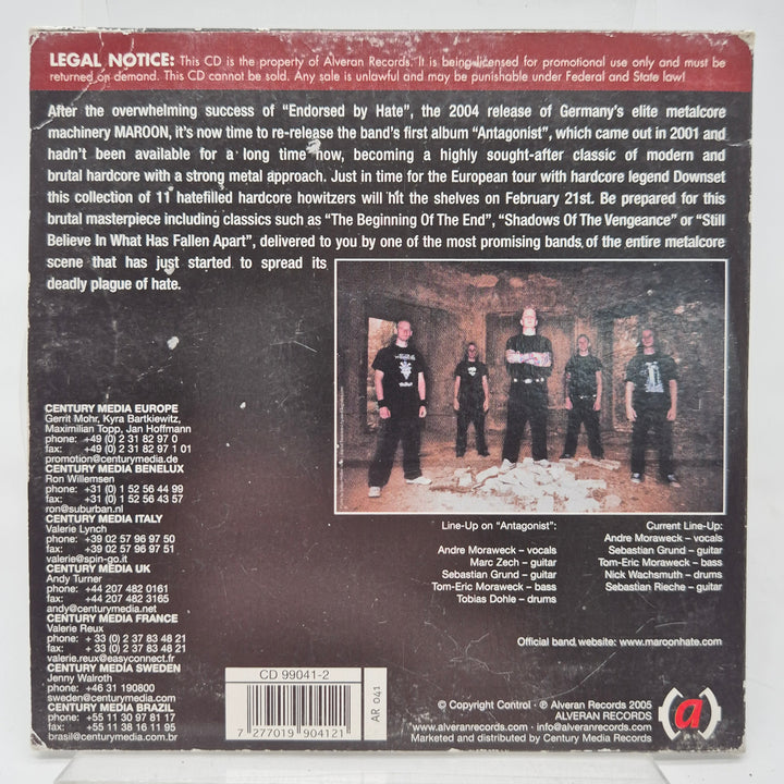 Maroon Antagonist promo CD metalcore 2005