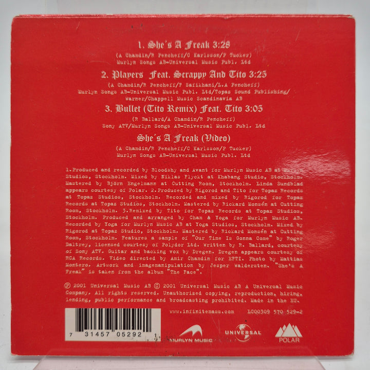 Infinite Mass CD singel Shes A Freak retro