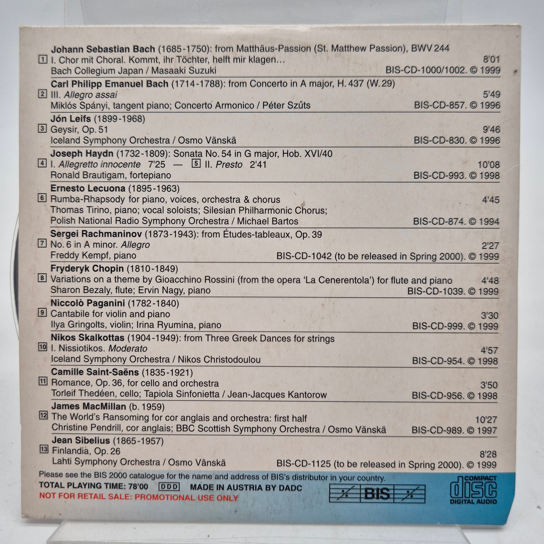 BIS Catalogue CD 2000 klassisk musik