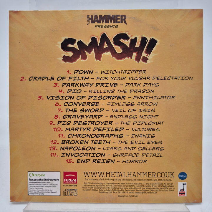 Metal Hammer Smash samlings CD hårdrock metal