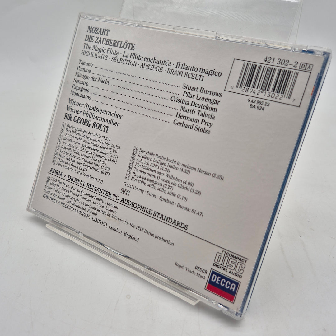Mozart Trollflöjten highlights CD DECCA retro