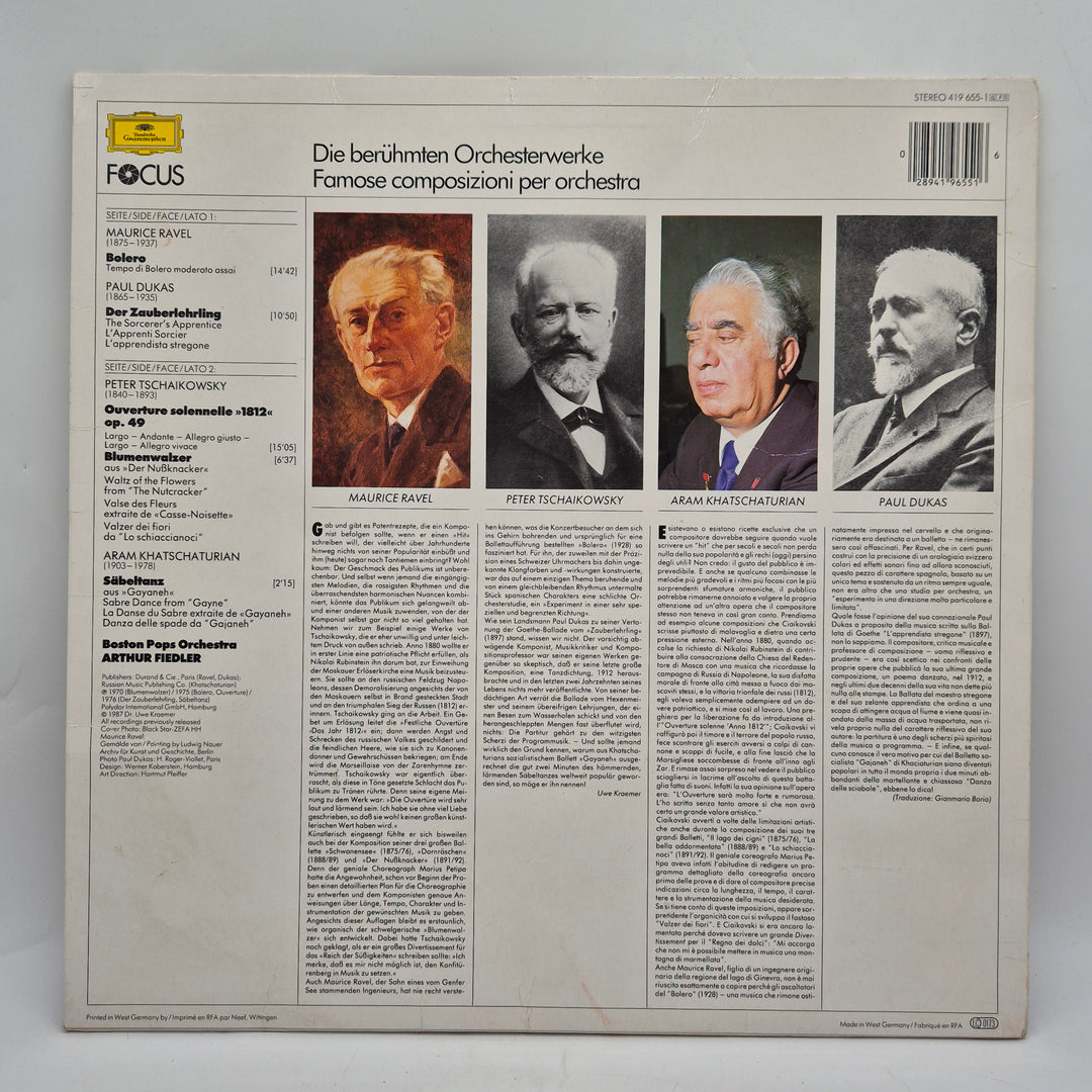 Bolero vinyl LP retro Deutsche Grammophon