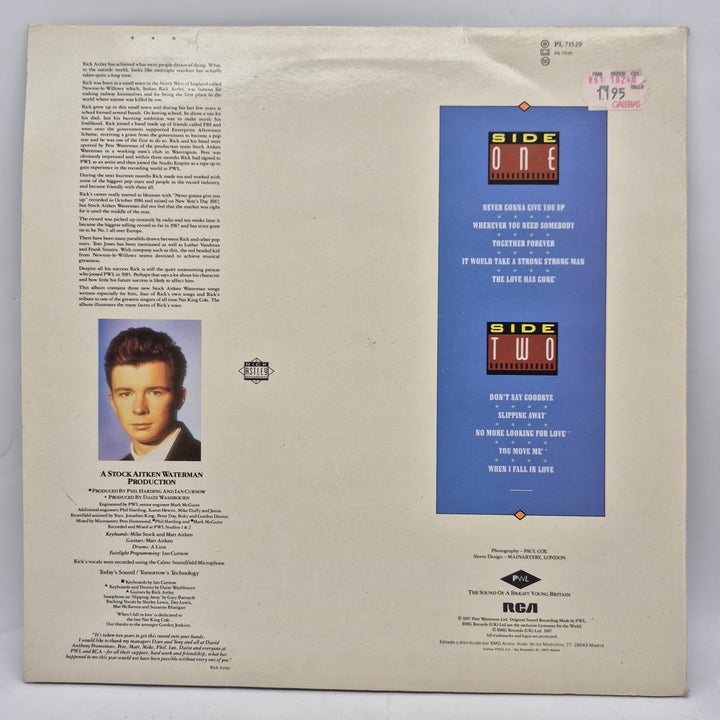 Rick Astley LP Whenever You Need Somebody retro