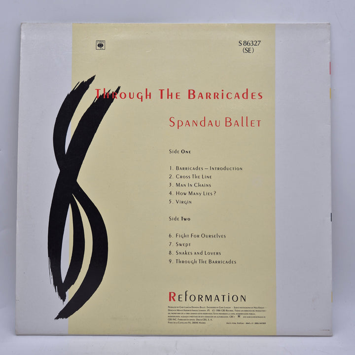 Spandau Ballet Through The Barricades vinyl LP retro