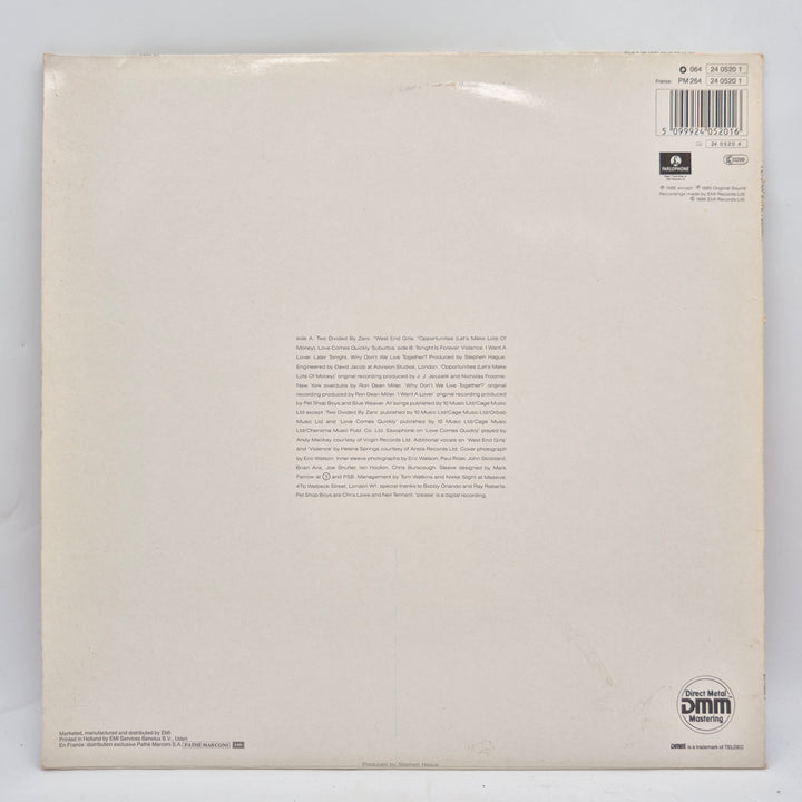 Pet Shop Boys Please vinyl LP retro 80-tal