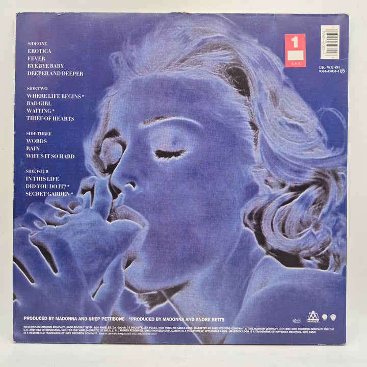 Madonna Erotica dubbelvinyl retro 90-tals LP