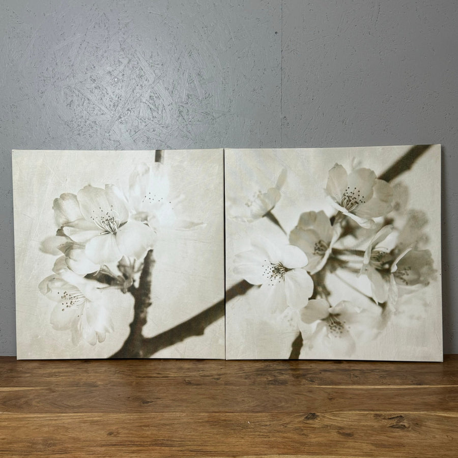 Elegant Blommande Körsbärstryck på Canvas - Homy Secondhand Online