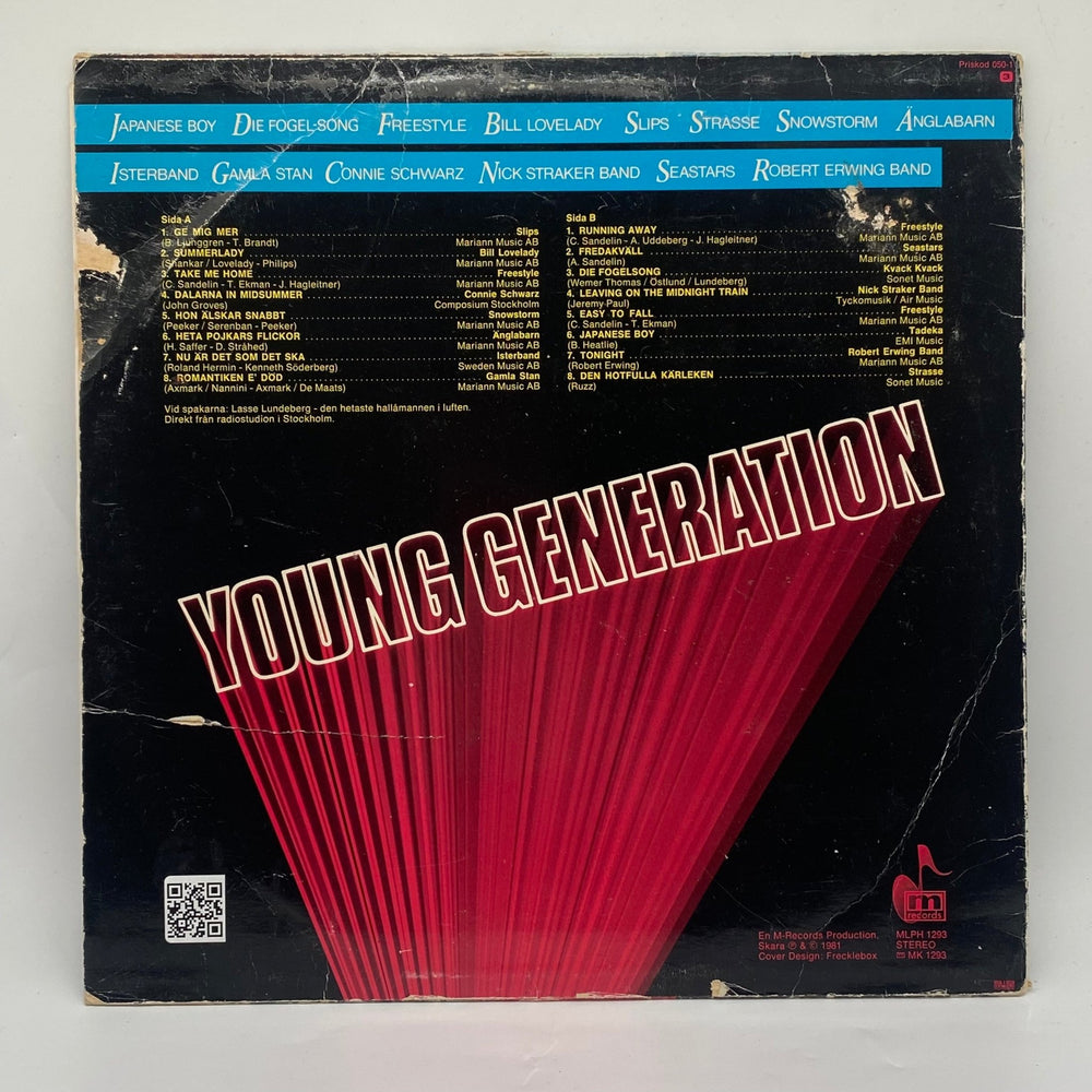 Retro Vinylskiva "Young Generation" med 80 - tals Hits - Homy Secondhand Online