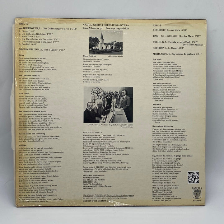 Nicolai Gedda i Oderljunga Kyrka Vinylskiva - Homy Secondhand Online