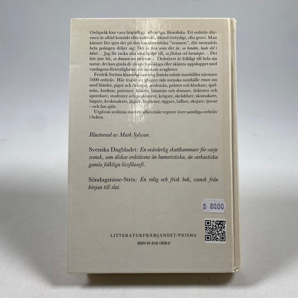 Svenska ordstäv av Fredrik Ström - Klassisk Bok - Homy Secondhand Online