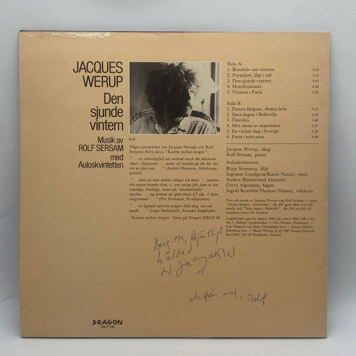 Jacques Werup Den sjunde vintern vinylskiva - Homy Secondhand Online