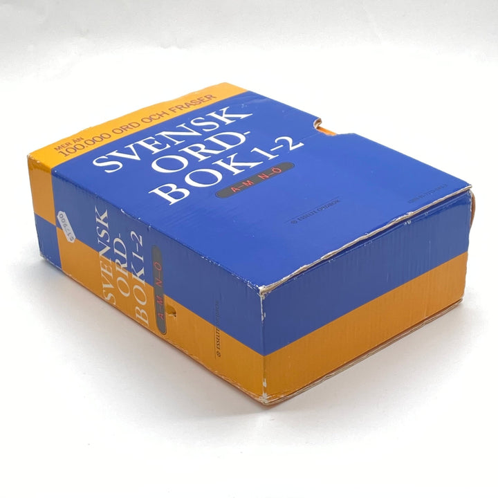 Svensk Ordbok 1 - 2 Esselte Vintage Blå Gul - Homy Secondhand Online