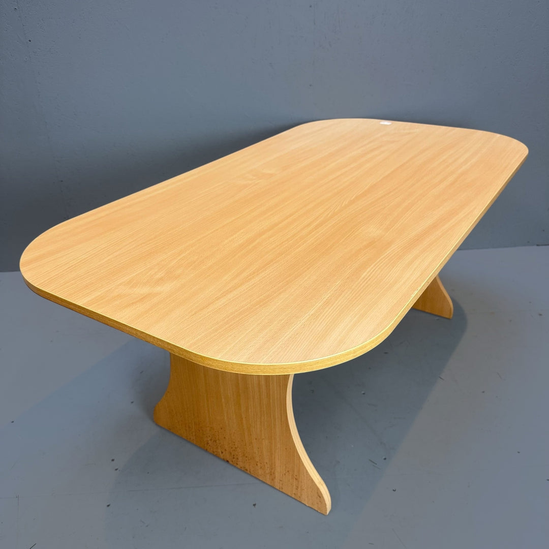 Modern Träsoffbord med Hylla 130x70x53 cm - Homy Secondhand Online