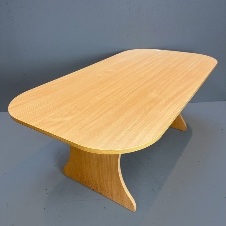 Modern Träsoffbord med Hylla 130x70x53 cm - Homy Secondhand Online