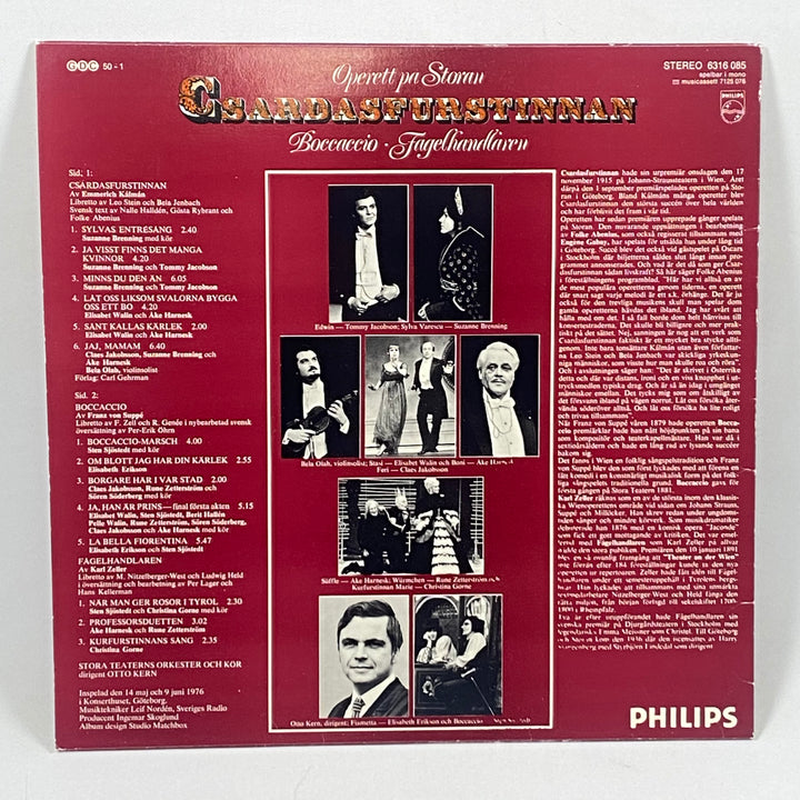 Philips vinylskiva Csárdásfurstinnan retro klassisk