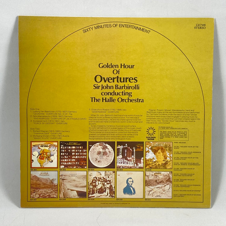 Golden Hour Of Overtures klassisk retro vinyl