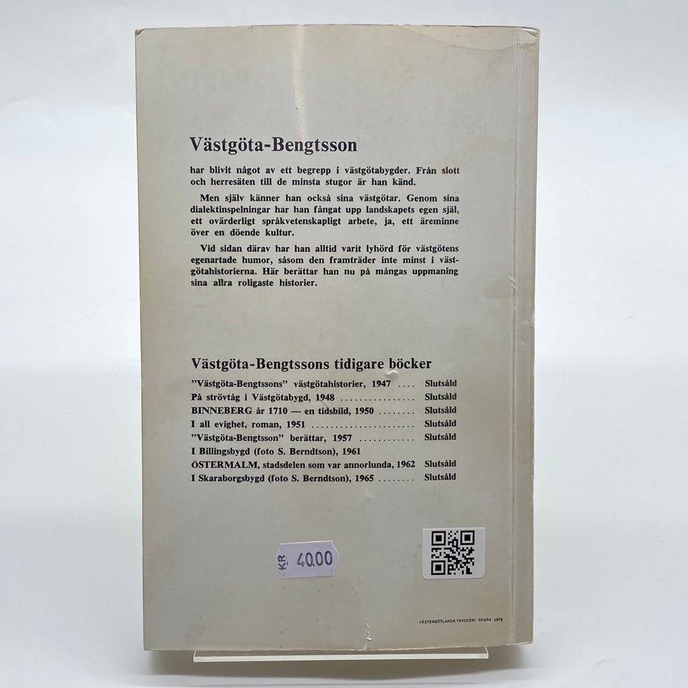 Västgöta - Bengtsson berättar humorbok - Homy Secondhand Online