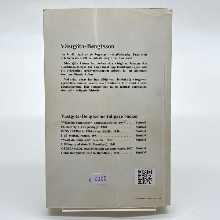 Västgöta - Bengtsson berättar humorbok - Homy Secondhand Online