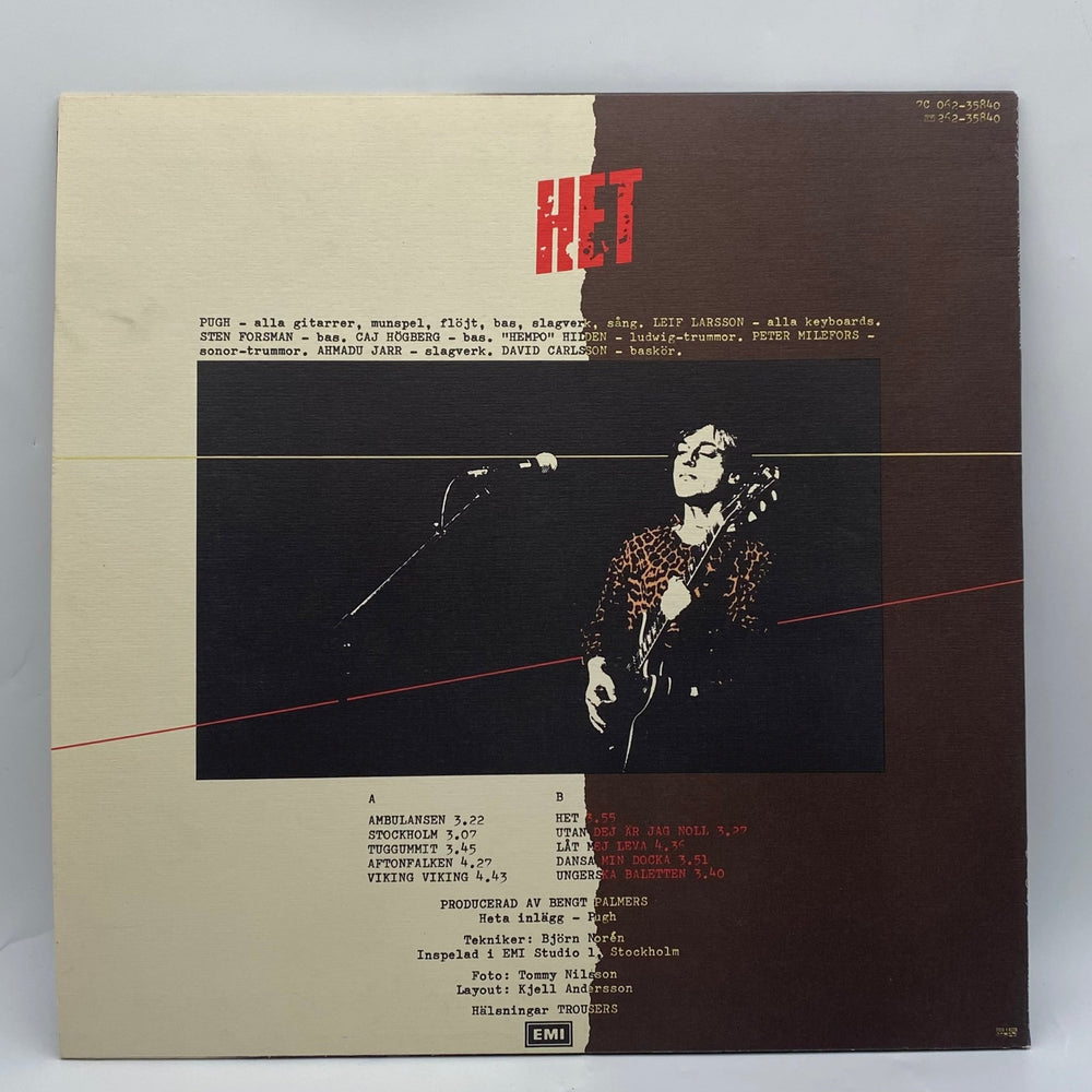 Pugh Rogefeldt vinylskiva "Het" 1971 EMI - Homy Secondhand Online