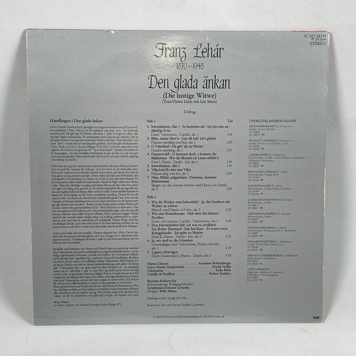 Retro klassisk vinylskiva EMI Franz Lehár