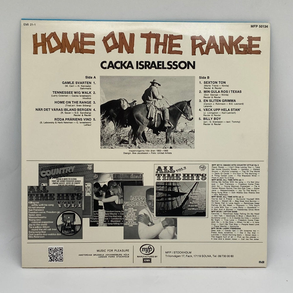 Cacka Israelsson - Home on the Range Vinylskiva - Homy Secondhand Online