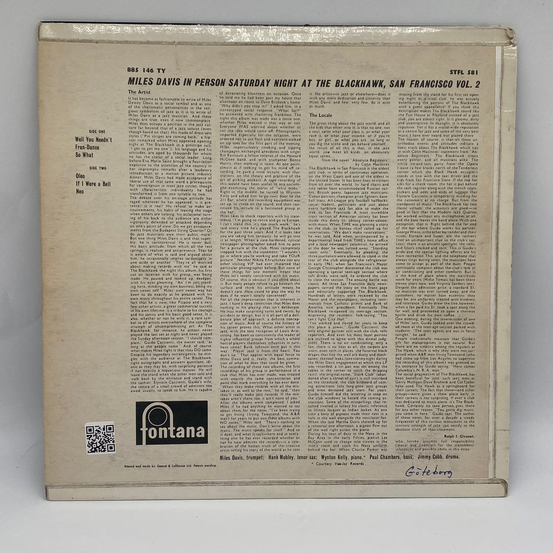 Miles Davis Live i San Francisco Vinyl - Homy Secondhand Online