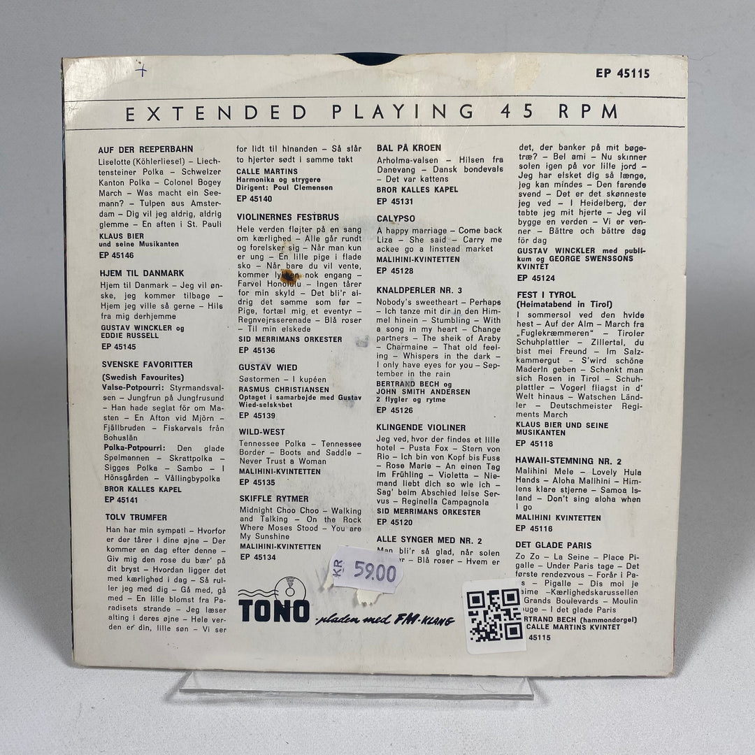 Retro vinylskiva TONO Det glade Paris