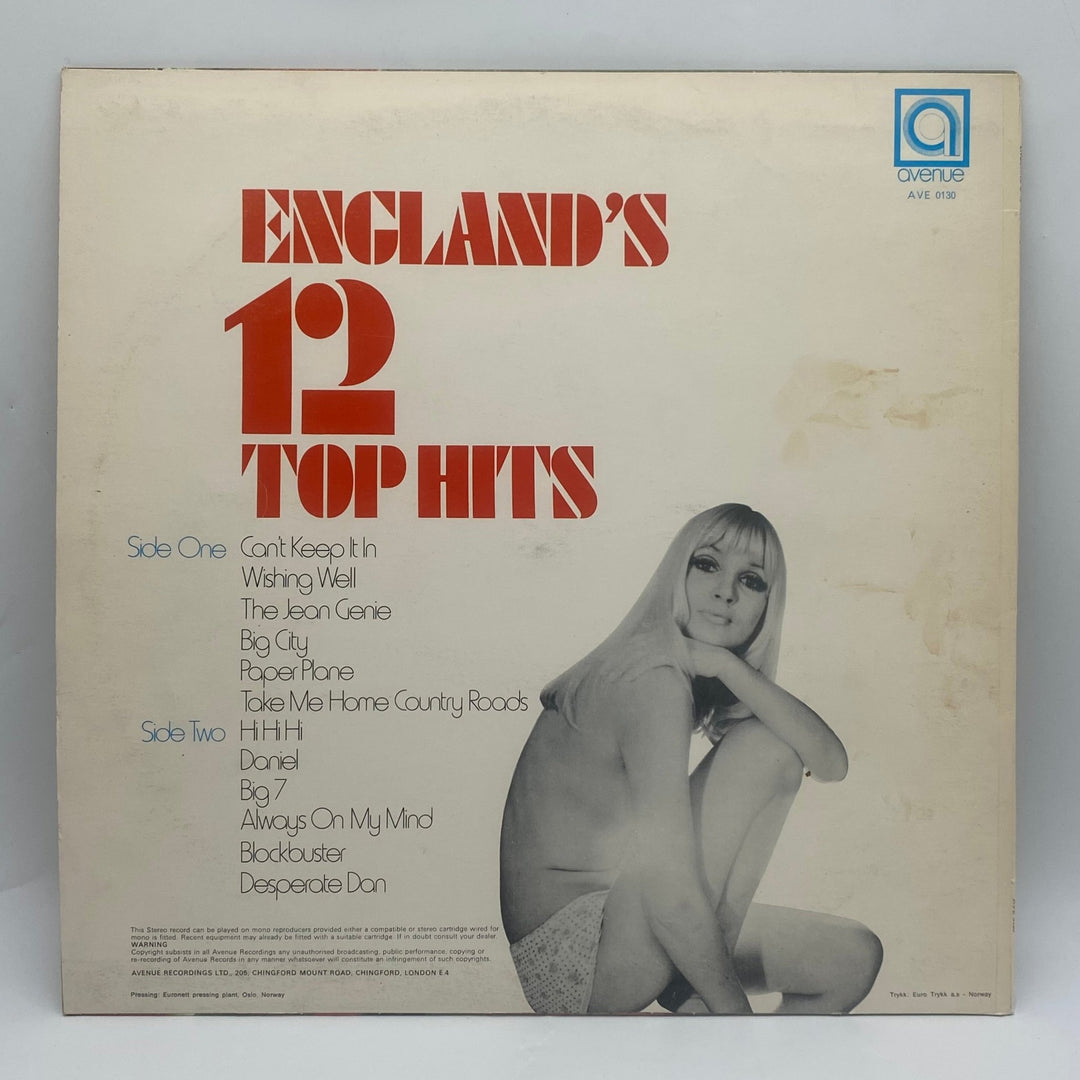 Englands Top 12 Hits vinylskiva 1973 - Homy Secondhand Online