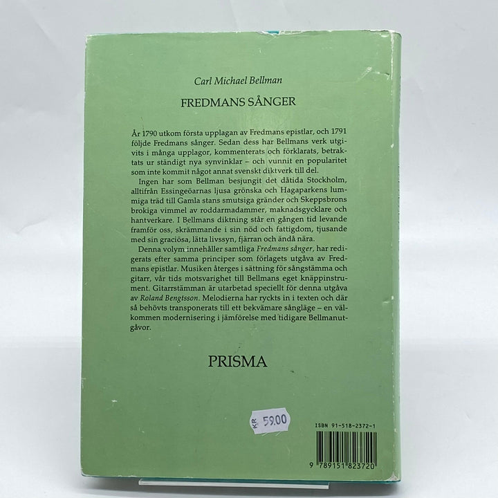 Carl Michael Bellman Fredmans sånger Prisma - Homy Secondhand Online