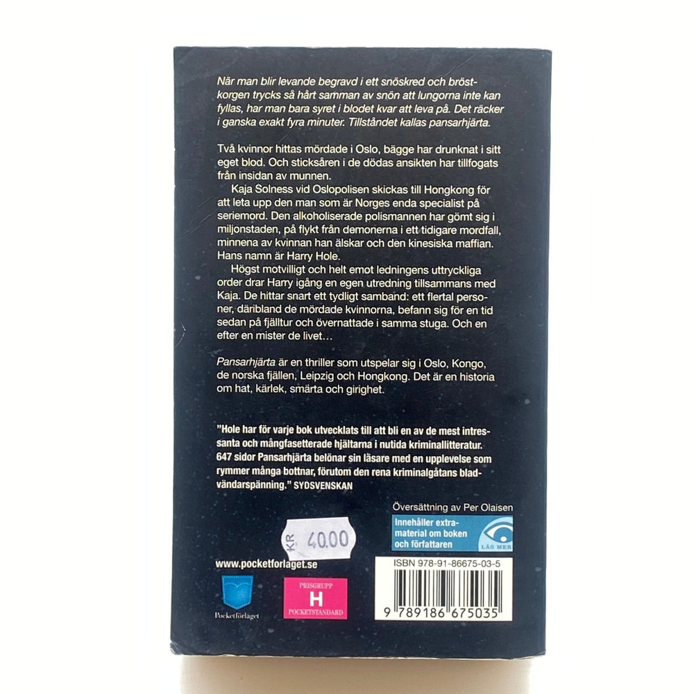 Jo Nesbø Pansarhjärta Deckare Bästsäljare - Homy Secondhand Online