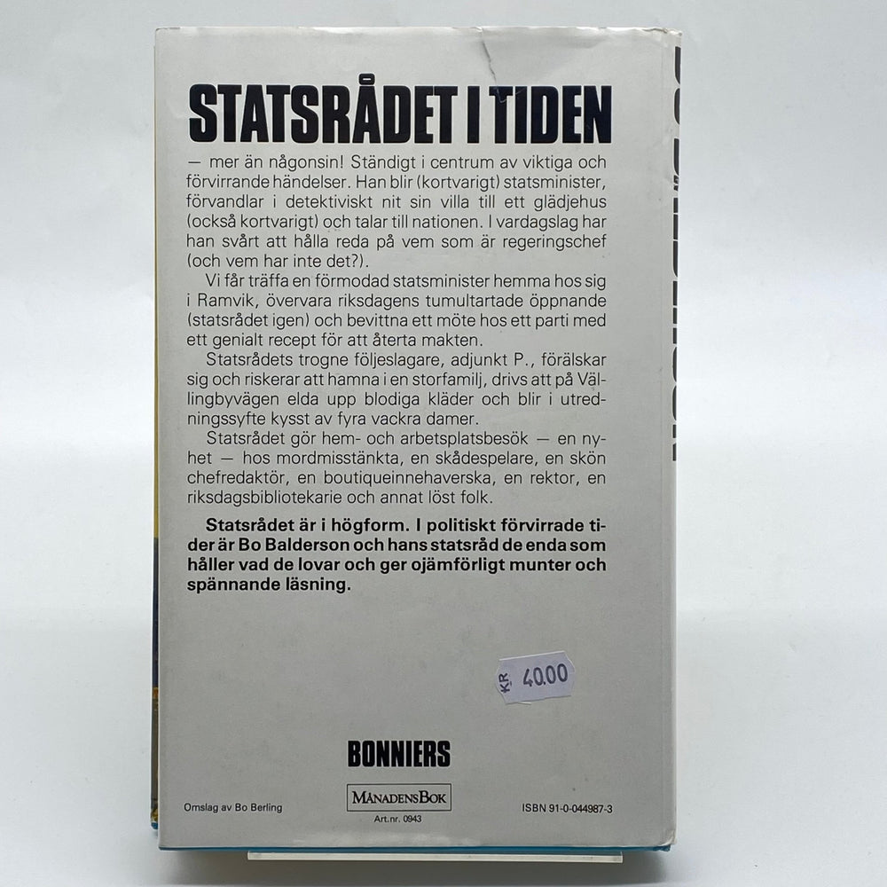 Bo Balderson Statsrådet i Tiden Vintage Bok - Homy Secondhand Online